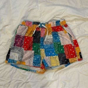 Really cute multi color Bandana shorts perfect for summer or spring